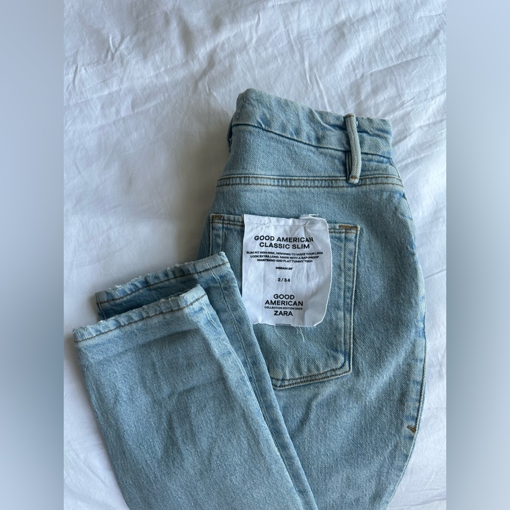 GOOD AMERICAN COLLECTION EDITION 2022 ZARA CLASSIC SLIM JEANS WOMEN'S SIZE 2/34